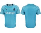 2018-2019 Olympique de Marseille thailand version skyblue soccer jersey away