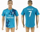 2017-2018 Real Madrid #7 RONALDO Thailand version blue soccer jersey away