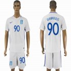 2016-2017 Greece team GIANNOULIS #90 white soccer jersey home