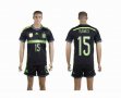 2014 World Cup Spain team RAMOS 15 black soccer jersey away