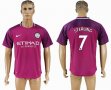 2017-2018 Manchester City #7 STERLING thailand version purple soccer jersey away