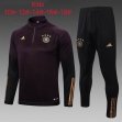 2023-2024 Germany team dark brown kid soccer uniforms with long shorts E687#
