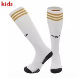 2023-2024 Real Madrid Club white kid soccer socks home