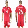 2016-2017 Norway team GROGAARD #26 red soccer jerseys home