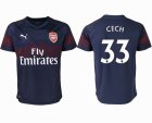 2018-2019 Arsenal thailand version #33 CECH blue soccer jersey away