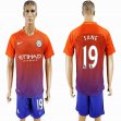 2016-2017 Manchester city club SANE #19 orange soccer jersey away