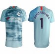 2018-2019 Chelsea thailand version #1 ARRIZABALAGA skyblue soccer jersey away