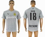 2017-2018 Dortmund #18 SAHIN Gray goalkeeper soccer jersey away