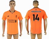 2017-2018 Liverpool #14 HENDERSON Thailand version orange soccer jersey away