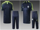 2018-2019 Manchester City blue soccer uniforms with 75% long shorts