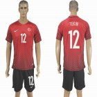 2016 Turkey team red TEKIN #12 soccer jersey home