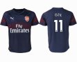 2018-2019 Arsenal thailand version #11 OZIL blue soccer jersey away