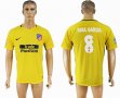 2017-2018 Atletico Madrid #8 RAUL GARCIA thailand version yellow soccer jersey away