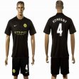 2016-2017 Manchester City club #4 KOMPANY black soccer jersey away