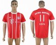 2017-2018 Bayern Munich Thailand version #11 COSTA red soccer uniforms home