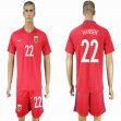 2016-2017 Norway team HANSEN #22 red soccer jerseys home