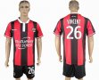 2016-2017 OGC Nice club VINCENT #26 red black soccer jersey home