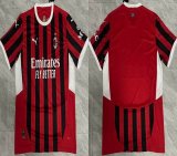 2024-2025 AC Milan club thailand version red soccer jerseys home