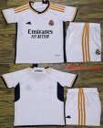 2023-2024 Real Madrid club white kid soccer jerseys home