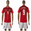 2016 Austria European Cup OKOTIE #9 red white soccer jersey home