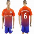 2016-2017 Manchester city club FERNANDO #6 orange soccer jersey away