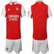 2022-2023 Arsenal Club red white soccer jersey home