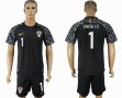 2018 World Cup Croatia team #1 VARGIC black goalkeeper soccer jersey