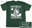 Personalized Custom Green mens Dadi t-shirts with DROPKICK MURPHYS logo