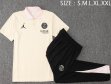 2024-2025 Paris Saint-Germain club beige black soccer uniforms with long shorts C1088