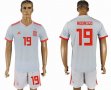 2018 World cup Spain team #19 RODRIGO white soccer jersey away