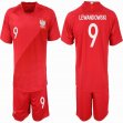 2021 Poland Team red #9 LEWANDOWSKI soccer jersey away