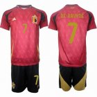 2024-2025 Belgium team #7 DE BRUYNE red black Soccer Jerseys home