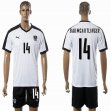 2016 Austria Team BAUMGARTLINGER #14 white soccer jersey away