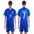 2016 Croatia team RAKITIC #7 blue soccer jersey away