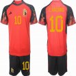 2022 World cup Belgium #10 E.HAZARD red soccer uniforms home
