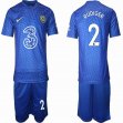 2021-2022 Chelsea club #2 RUDIGER blue soccer jerseys home
