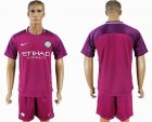 2017-2018 Manchester City red soccer jerseys away