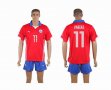 2014 Chile world cup VARGAS 11 red soccer jerseys home