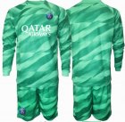 Custom Paris Saint-Germain green long sleeves goalkeeper soccer jersey