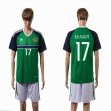 2016 Northern Ireland team McNAIR #17 green white soccer jerseys home