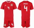 2018-2019 Welsh team #4 DAVIES red soccer jersey home