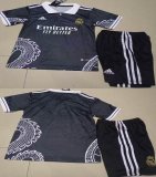 2023-2024 Real Madrid club black kids soccer jerseys away