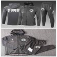 Los Angeles Clippers dark gray NBA Hooded Sweatshirt with long shorts
