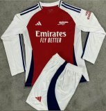 2024-2025 Arsenal Club red white long sleeves soccer jerseys home