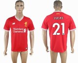 2017-2018 Liverpool Thailand version #21 LUCAS red soccer jersey home