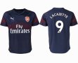 2018-2019 Arsenal thailand version #9 LACAZETTE blue soccer jersey away