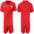 2018 World Cup Poland red soccer jersey away