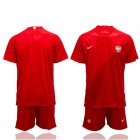 2018 World cup Poland red soccer jersey away