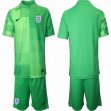 2022 World Cup England green goalkeeper soccer jerseys home