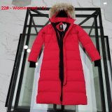 Women Canada Goose Down Chilliwack Bomber Hooded Warm Coat Fur Windbreaker parka 22-red 01